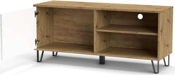 DecHome Mobile TV Scandinavo 1 Anta 2 Vani a Giorno Dimensioni 123x40x55 cm colore Rovere - Bollo