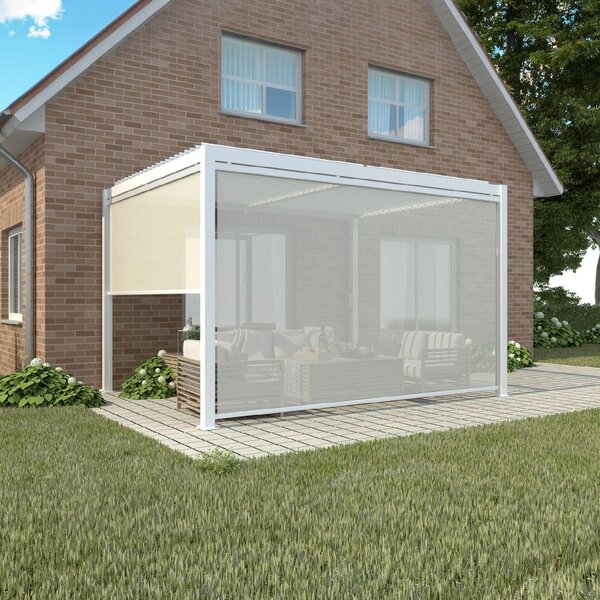 VivaGarden Laterale Per Pergola 4x4 Bioclimatica in Textilene ccolore Bianco - GA802112-BIAN