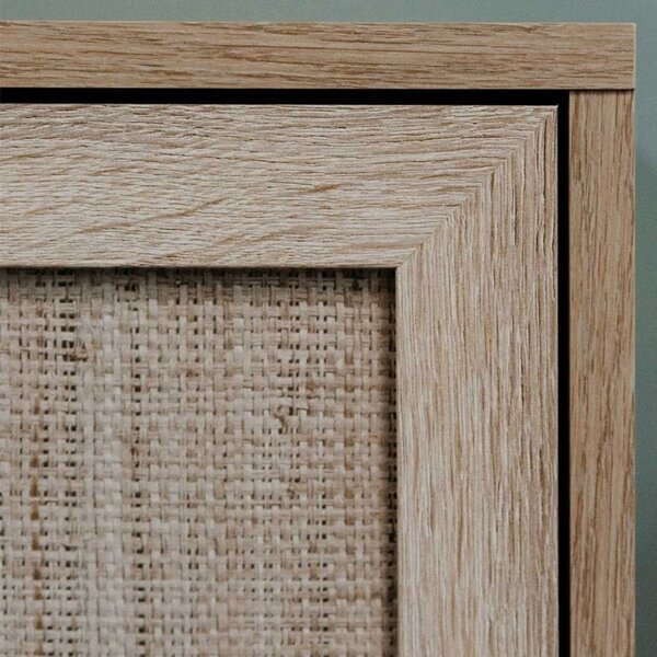 DecHome Mobile TV Scandinavo 2 Ante 2 Vani a Giorno in Legno Dimensioni 150x40x52 cm colore Quercia - Bali