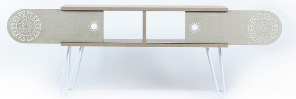 DecHome Mobile TV Scandinavo 2 Ante Dimensioni 106x30x48 cm colore Rovere - Illia