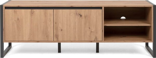 DecHome Mobile TV Scandinavo 2 Ante 2 Vani a Giorno in Legno Dimensioni 160x40x55 cm colore Quercia - Denver