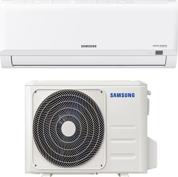 Samsung Climatizzatore 12000 Btu Inverter Monosplit Condizionatore con Pompa di Calore Classe A++/A+ Gas R32 (Unit Interna + Unit Esterna) - AR18