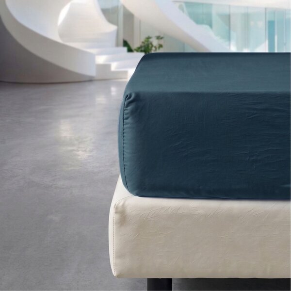 Completo Lenzuola MATRIMONIALE - 250X290 175X205 2 FEDERE 50X80 Moma BLUE Percalle Caleffi