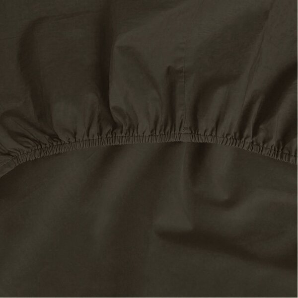 Completo Lenzuola MATRIMONIALE - 250X290 175X205 2 FEDERE 50X80 Moma BROWN Percalle Caleffi