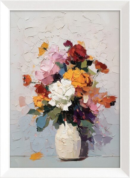 Dipinto stampato con cornice inclusa 56x75 cm White Vase – Styler