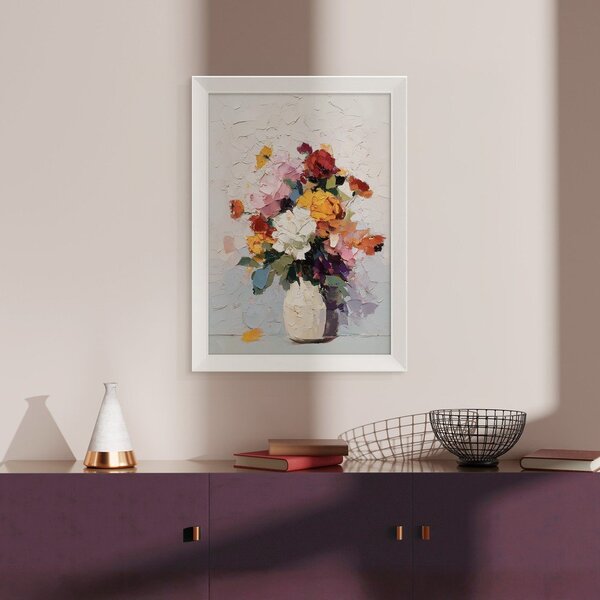Dipinto stampato con cornice inclusa 56x75 cm White Vase – Styler