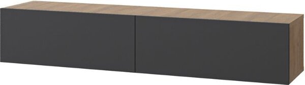 DecHome Mobile TV Sospeso Moderno 2 Ante Dimensioni 135x31,7x25 cm colore Rovere - Francy