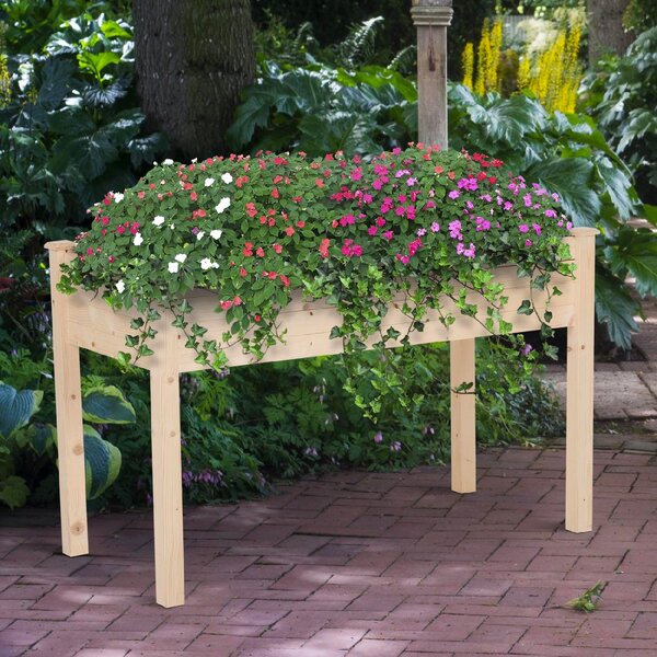 VivaGarden Orto Urbano Pensile In Legno con Fodera In Tessuto 122.5x56.5x76 cm - 845D35