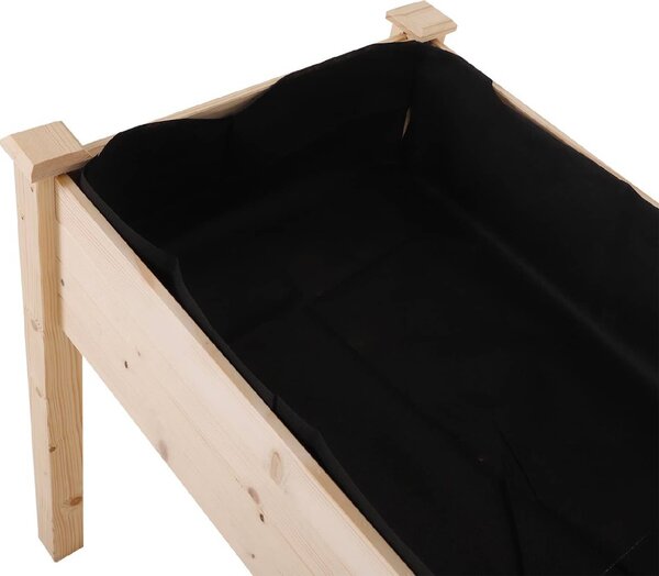VivaGarden Orto Urbano Pensile In Legno con Fodera In Tessuto 122.5x56.5x76 cm - 845D35