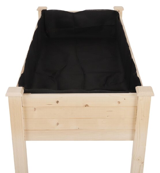 VivaGarden Orto Urbano Pensile In Legno con Fodera In Tessuto 122.5x56.5x76 cm - 845D35