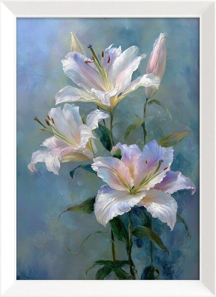 Dipinto stampato con cornice inclusa 56x75 cm Lilies – Styler