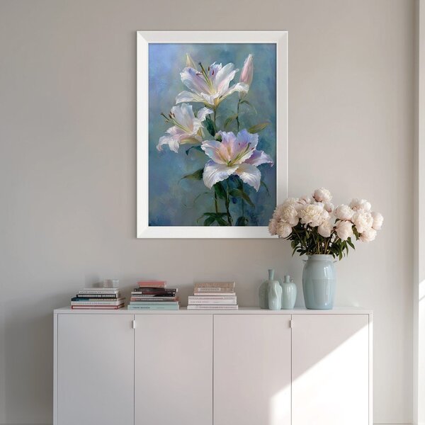 Dipinto stampato con cornice inclusa 56x75 cm Lilies – Styler