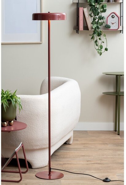 Lampada da terra burgundy con paralume in metallo (altezza totale 140 cm) Riqueza Palo – Leitmotiv