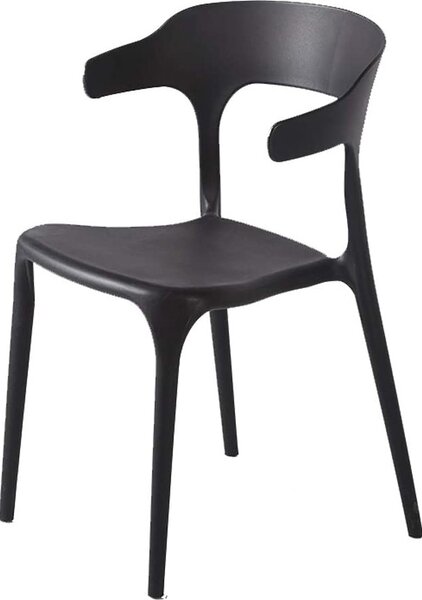 DecHome OUTLET - Sedia da Giardino Impilabile in Plastica colore Nero - 65876