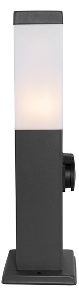Lampada da esterno grigio scuro 45 cm con attacco IP44 - Malios