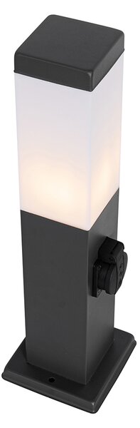 Lampada da esterno grigio scuro 45 cm con attacco IP44 - Malios