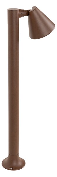 Paletto da esterno moderno marrone ruggine 60 cm IP44 regolabile - Ciara