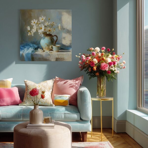 Dipinto stampato con cornice inclusa 70x70 cm Anemone – Styler