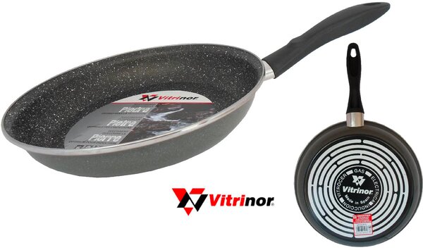 Vitrinor Padella Antiaderente Induzione in Acciaio Vetrificato 20 cm Rivestimento in Pietra