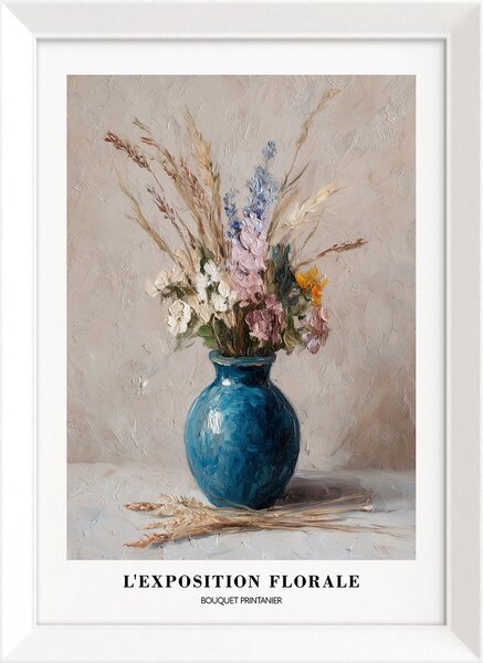 Dipinto stampato con cornice inclusa 56x75 cm Blue Vase – Styler