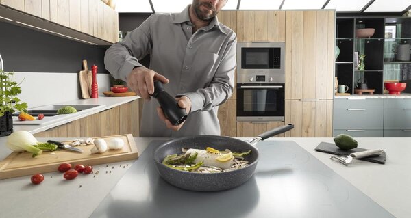 LAGOSTINA Padella Antiaderente Induzione in Alluminio 26 cm colore Grigio Tempra Mineral