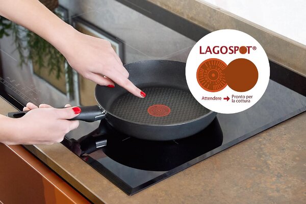 LAGOSTINA Padella Antiaderente Induzione in Alluminio 26 cm Rivestimento Titanium Performance colore Nero Ri-Genera Green