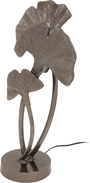 Lampada da tavolo Padiro, dimensioni 16 x 28 x 52 cm, colore nero, materiale PVC, motivo a foglie