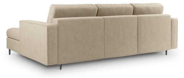 Divano letto angolare beige, angolo destro Santo - Milo Casa
