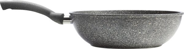 Accademia Mugnano Padella Antiaderente Induzione in Alluminio Forgiato Saltapasta 28 cm Rivestimento AM Mineral Stone Cuore Di Pietra