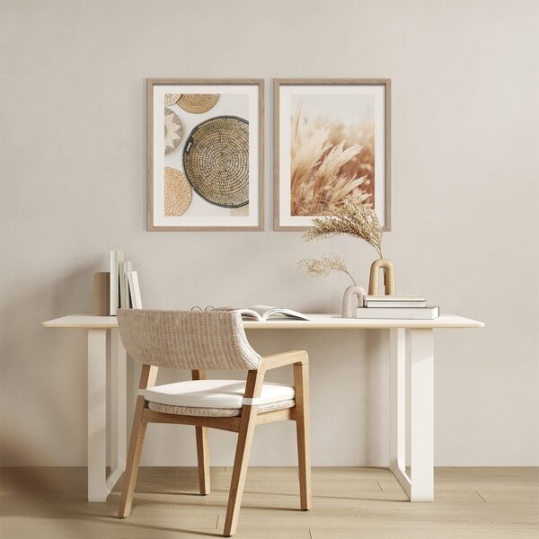 Set di dipinti stampati con cornice inclusa 2 pz 30x40 cm Full Beige – Styler