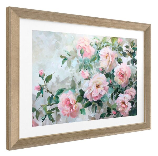 Dipinto stampato con cornice inclusa 75x56 cm Blooming Roses – Styler