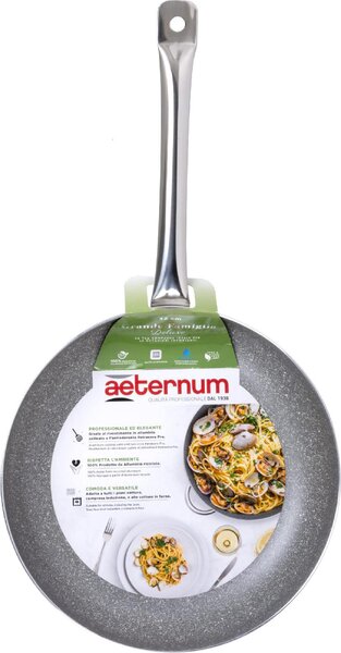 Aeternum Padella Antiaderente Induzione in Alluminio Rivestimento Petravera 32 cm Grande Famiglia Deluxe