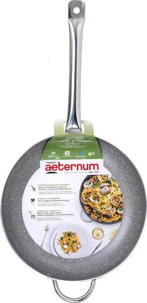 Aeternum Padella Antiaderente Induzione in Alluminio Rivestimento Petravera 36 cm Grande Famiglia Deluxe