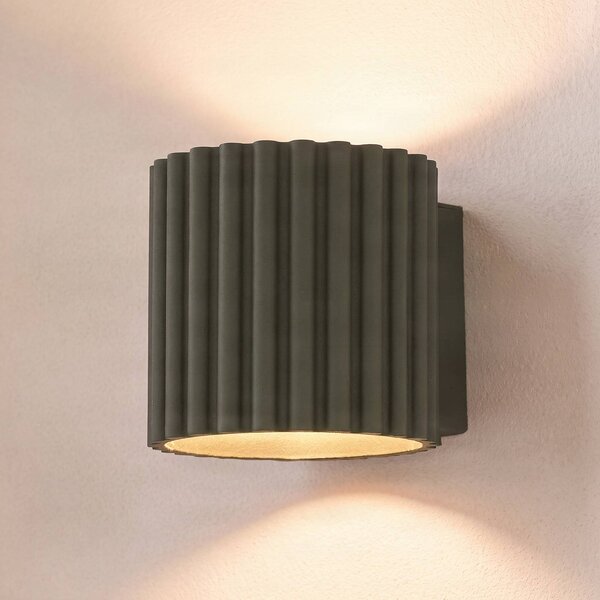 Applique da parete Aura SOLLUX LIGHTING, dimmerabile, Verde, Corridoio, Alluminio, Moderno, Applique