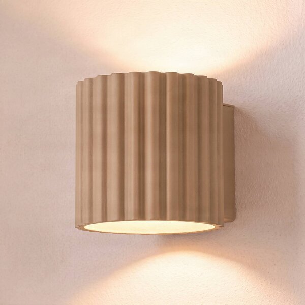 Applique da parete Aura SOLLUX LIGHTING, dimmerabile, Alluminio / Grigio / Zincato, Corridoio, Alluminio, Moderno, Applique