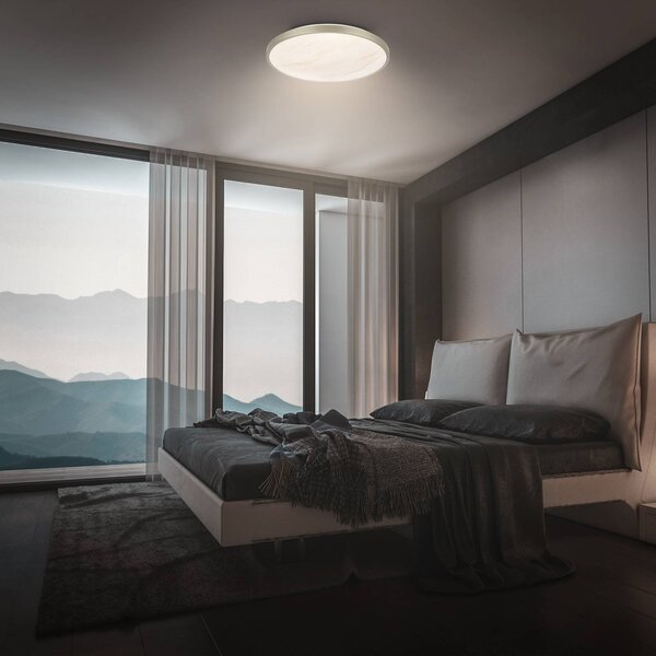 Briloner Plafoniera a LED Competo, Crema / Ambra, Studio / Ufficio, Plastica, Moderno, Plafoniera LED