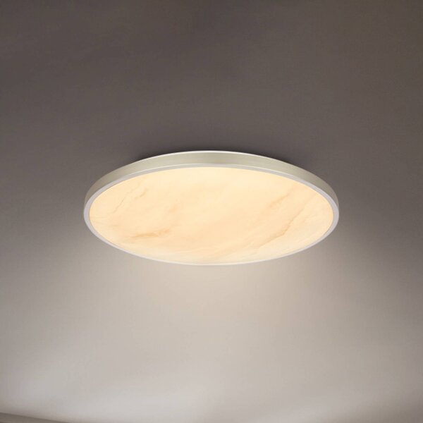 Briloner Plafoniera a LED Competo, dimmerabile, Crema / Ambra, Studio / Ufficio, Plastica, Moderno, Plafoniera LED