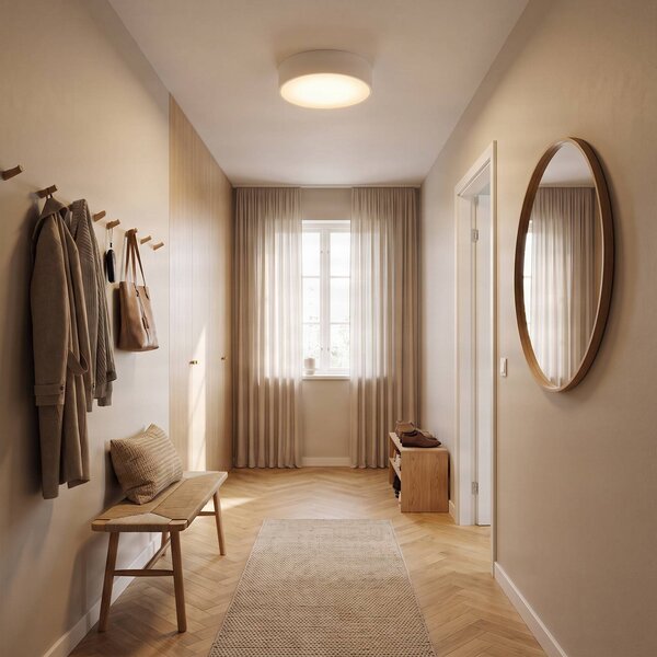 Plafoniera soffitto Cleo TEMAR LIGHTING, dimmerabile, Bianco / Opale, Soggiorno / Sala da pranzo, Moderno, Plafoniera
