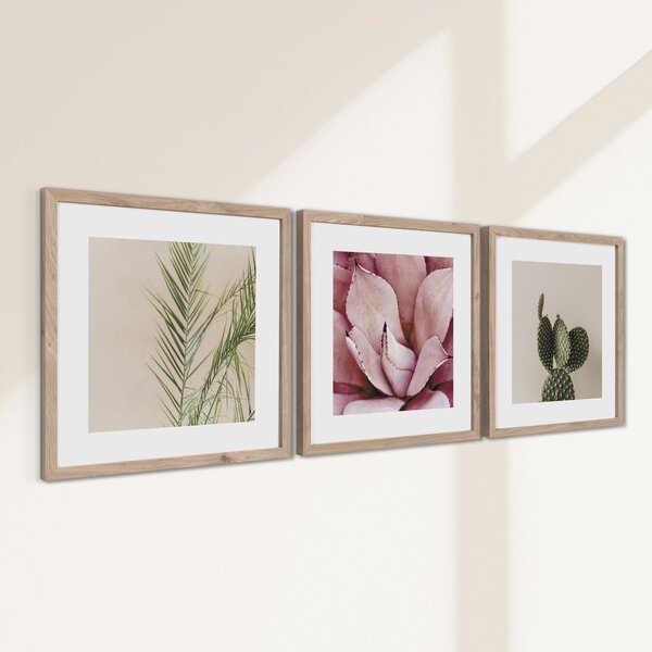 Set di dipinti stampati con cornice inclusa 3 pz 30x30 cm Fresh – Styler