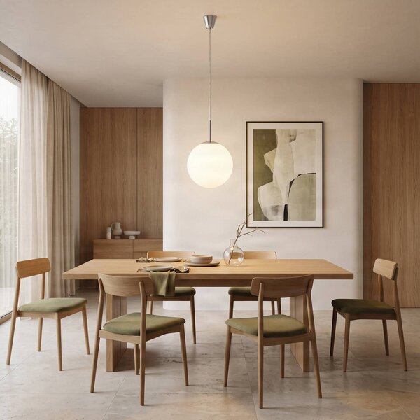 Lampada a sospensione in vetro Marike Lindby, dimmerabile, Bianco / Opale, Soggiorno / Sala da pranzo, Vetro, Moderno, Lampada a sospensione