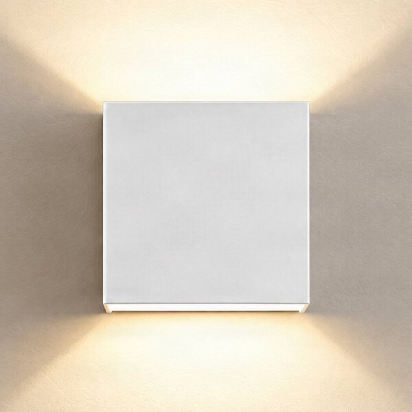 Applique da parete a LED Anneke Lindby, Bianco / Opale, Soggiorno / Sala da pranzo, Gesso / Argilla, Moderno, Applique a LED