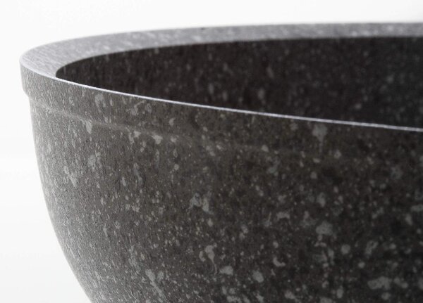 Accademia Mugnano Padella in Alluminio Forgiato Saltapasta 28 cm Cuore di Pietra