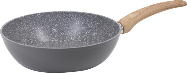 Casa Collection Padella Induzione Alta in Alluminio Forgiato 24 cm Manico Bakelite Soft Touch colore Grigio - Atlantic