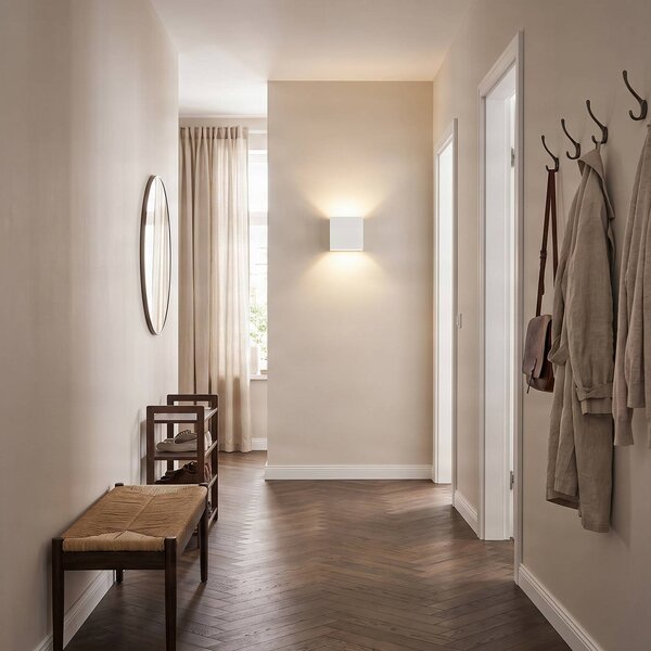 Applique da parete a LED Anneke Lindby, Bianco / Opale, Soggiorno / Sala da pranzo, Gesso / Argilla, Moderno, Applique a LED