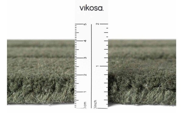 Tappeto verde scuro in lana tessuto a mano 120x180 cm Arcura – Vikosa