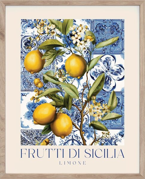 Dipinto stampato con cornice inclusa 40x50 cm Sicilia – Styler