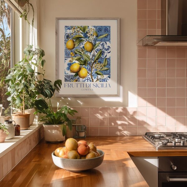 Dipinto stampato con cornice inclusa 40x50 cm Sicilia – Styler