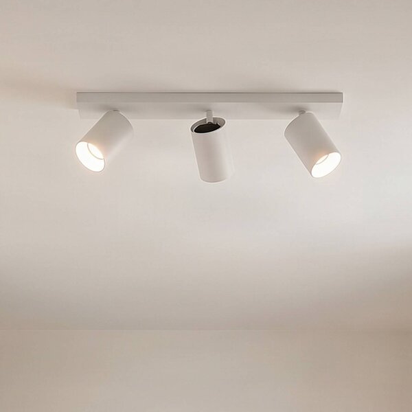Arcchio Faretto Brinja, bianco, angolare, Ø 6 cm, a 3 luci, GU10 Brinja Arcchio, dimmerabile, Bianco / Opale, Corridoio, Alluminio, Moderno, Faretto