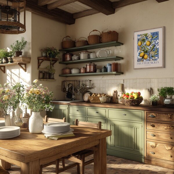 Dipinto stampato con cornice inclusa 40x50 cm Sicilia – Styler