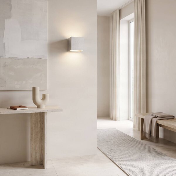 Applique da parete Zuzana Arcchio, dimmerabile, Alluminio / Grigio / Zincato, Soggiorno / Sala da pranzo, Alluminio, Moderno, Applique